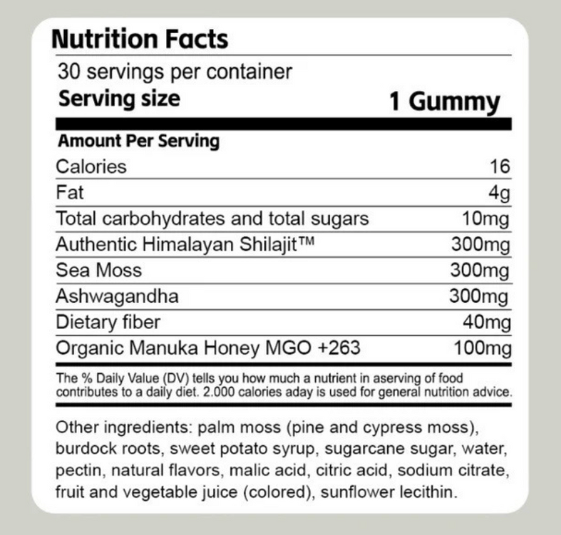 Shilajit 3-in-1 Gummies for Men